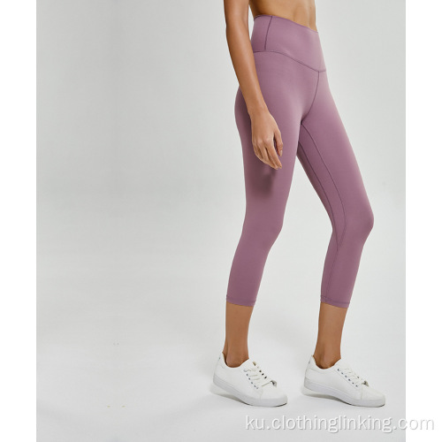 Compression Waist High ¾ Leggings Pocket Long